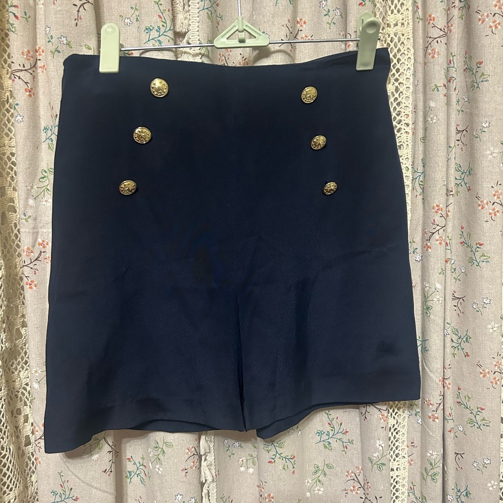 Lilysilk Midnight Blue High Waisted 100% Mulberry Silk Shorts Size 4 - Picture 2 of 7